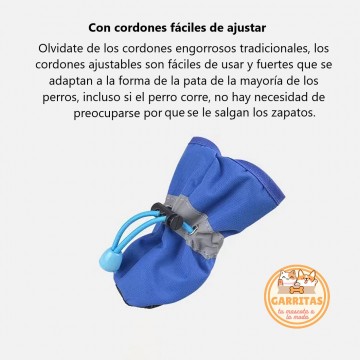 Zapatos para mascota con suela antideslizante y cordón ajustable
